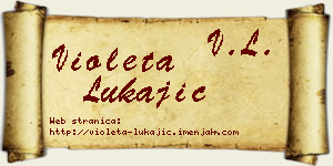 Violeta Lukajić vizit kartica